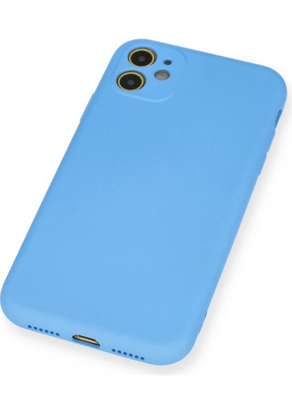 iPhone 11 Kılıf Nano Içi Kadife Silikon - Mavi - KA2090-5887