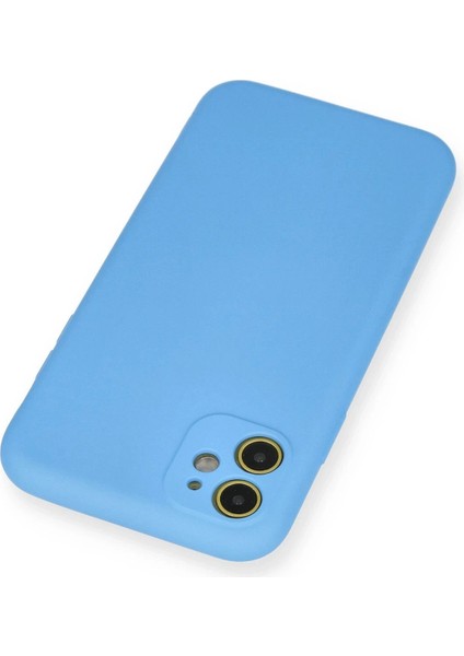 iPhone 11 Kılıf Nano Içi Kadife Silikon - Mavi - KA2090-5887