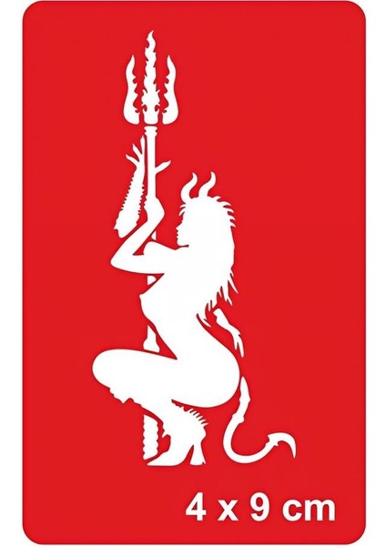 Şeytan Tattoo Geçici Dövme Şablonları Kına Kalıpları