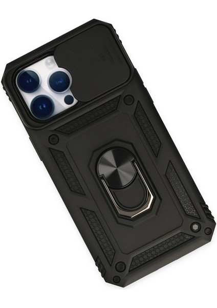 iPhone 14 Pro Kılıf Pars Lens Yüzüklü Silikon - Siyah - KA9207-1413 modelleri