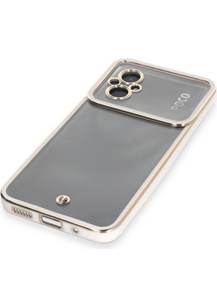 Xiaomi Poco M5 Kılıf Liva Lens Silikon - Beyaz - KA5142-7156