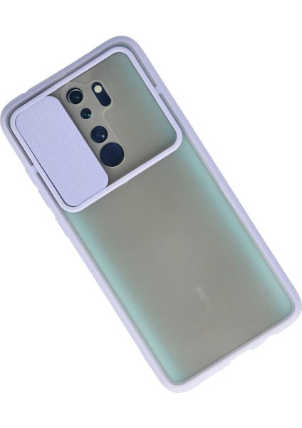 Xiaomi Redmi Note 8 Pro Kılıf Palm Buzlu Kamera Sürgülü Silikon - Lila - KA5152-9158
