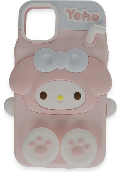 iPhone 12 Kılıf Poky Karakter Silikon Kapak - Desen 2 - KA8494-6532