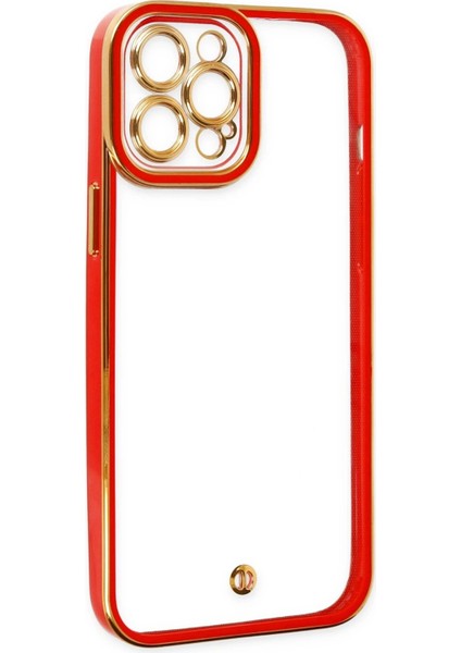 iPhone 12 Pro Max Kılıf Liva Lens Silikon - Kırmızı - KA8045-2279 fırsatları