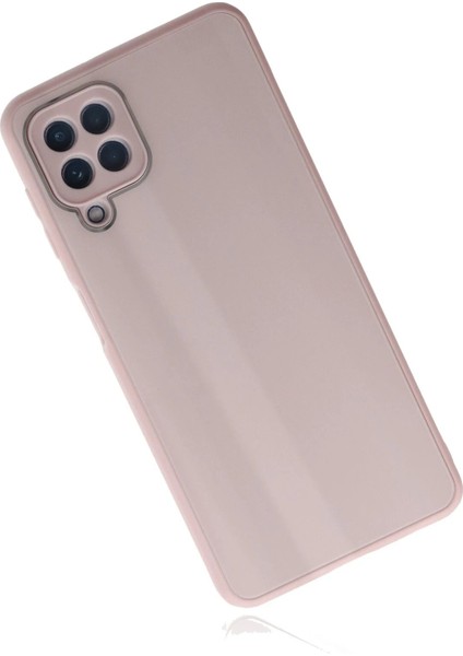 Samsung Galaxy A22 Kılıf Glass Kapak - Pembe - KA1738-2618