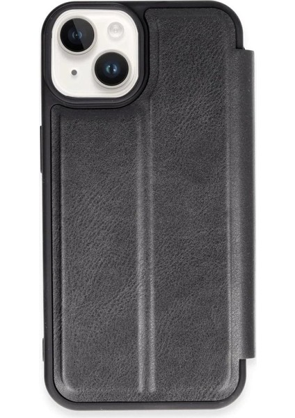 iPhone 15 Kılıf Flip Cover - Siyah - KA3384-9950