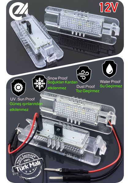 Volkswagen Vw Phaeton 3D Canbus LED Plaka Aydınlatma Ledi Lambası LED Editıon
