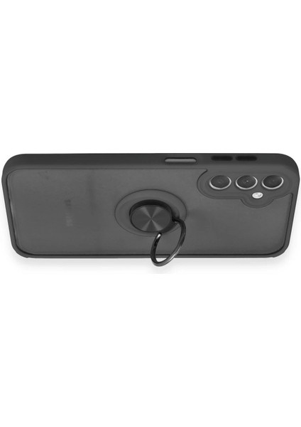 Samsung Galaxy A24 4g Kılıf Montreal Yüzüklü Silikon Kapak - Siyah - KA7255-6700