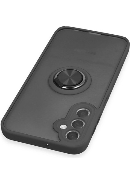 Samsung Galaxy A24 4g Kılıf Montreal Yüzüklü Silikon Kapak - Siyah - KA7255-6700