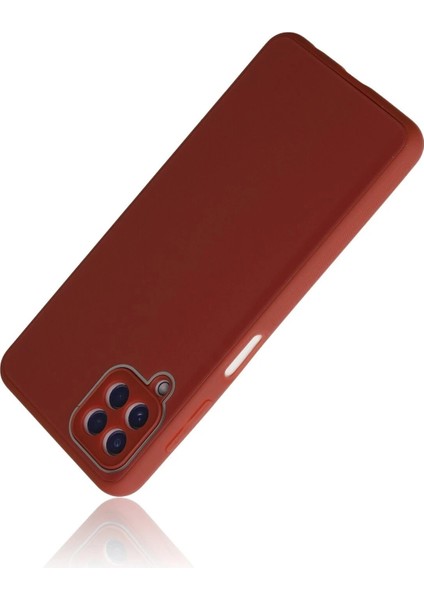 Samsung Galaxy A22 Kılıf Glass Kapak - Bordo - KA2832-4330