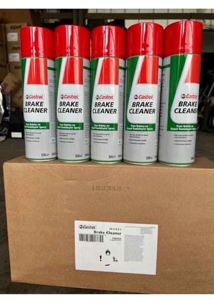 Brake Cleaner Fren Balata ve Genel Temizleme Spreyi 500 ml 24 Adet
