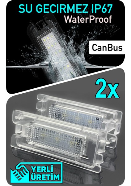 Renault Megane 2 3 Sedan Hatchback Coupe Cabrio Canbus LED Plaka Aydınlatma Ledi Lambası LED Edıtıon