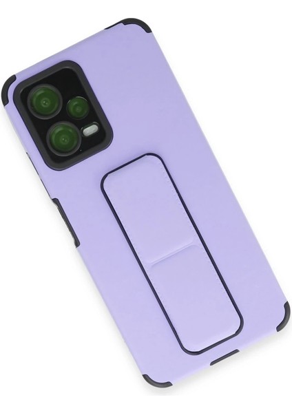 Xiaomi Poco X5 5g Kılıf Mega Standlı Silikon - Lila - KA7238-1771