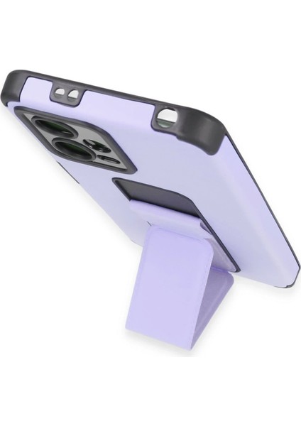 Xiaomi Poco X5 5g Kılıf Mega Standlı Silikon - Lila - KA7238-1771