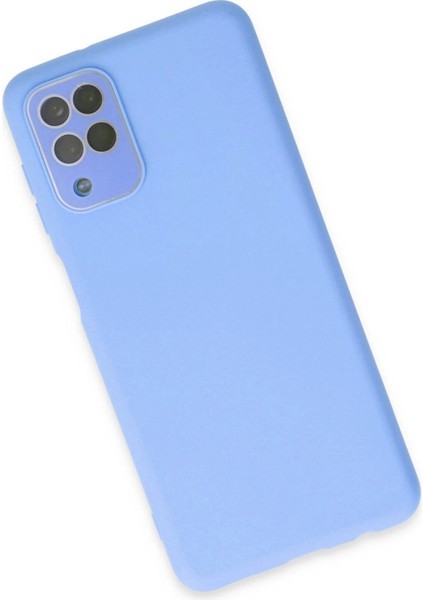 Samsung Galaxy A22 Kılıf Lansman Glass Kapak - Mavi - KA7382-8914