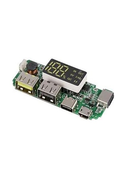 Çift USB 5V 2.4A LED Ekranlı 18650 Pil Şarj Modülü Micro Type-C Powerbank Devresi Modülü modelleri