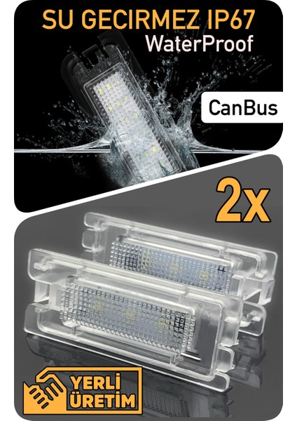 Opel Movano A Vivaro B X70 X82 Canbus LED Plaka Aydınlatma Ledi Lambası