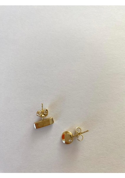 Xuping Minimal Çivi Farklı Şekil Gold Top Küpe modelleri