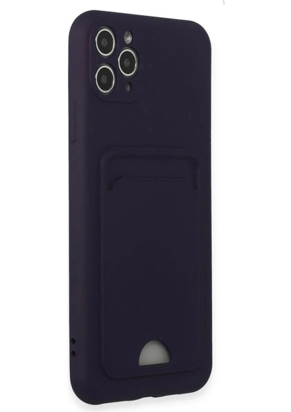 Newface iPhone 11 Pro Max Kılıf Kelvin Kartvizitli Silikon - Derin Mor fiyatları