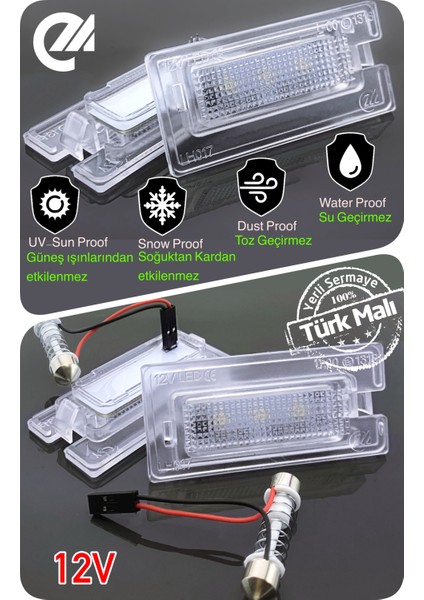 Mini John Cooper Works R50 R52 R53 2001-2008 Canbus LED Plaka Aydınlatma Ledi Lambası