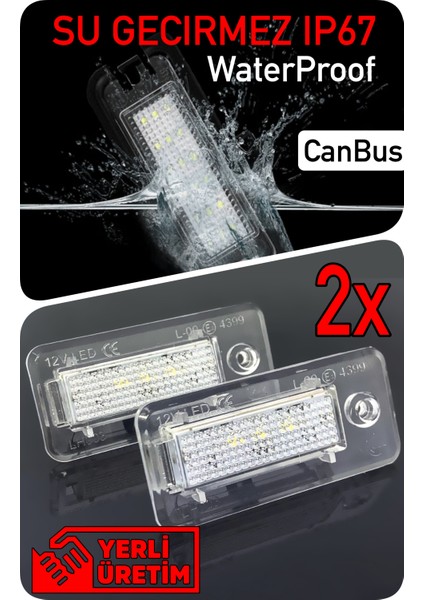 Audi A3 8P 2006-2013 Canbus LED Plaka Aydınlatma Ledi Lambası