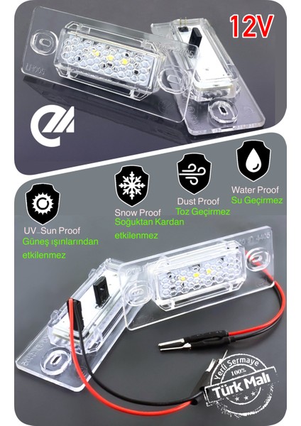 Volkswagen Vw Golf 4 5 Sadece Variant Kombi 1999-2009 Canbus LED Plaka Aydınlatma Ledi Lambası LED Edıtıon