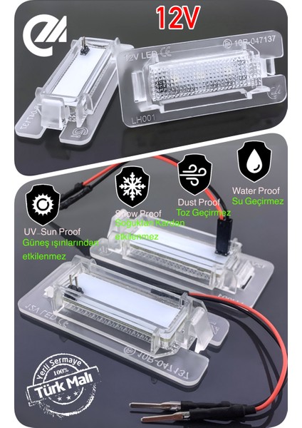 Volkswagen Vw Sharan 2 Iı (7n) Canbus LED Plaka Aydınlatma Ledi Lambası LED Edıtıon
