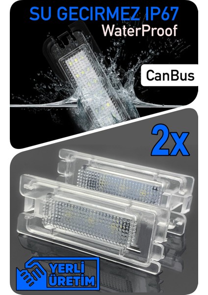 Dacıa Lodgy Logan Sandero Canbus LED Plaka Aydınlatma Ledi Lambası LED Edıtıon