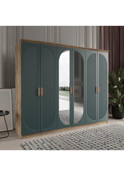 Soho 6 Kapaklı Bazalı Gardırop Tamamı Mdf fiyatları