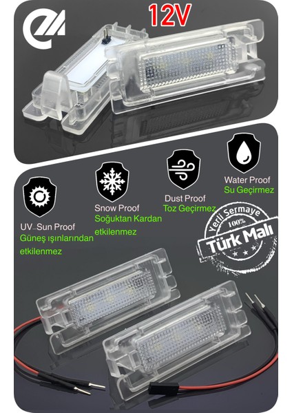 Renault Clio 3 4 2005-2021CANBUS LED Plaka Aydınlatma Ledi Lambası modelleri