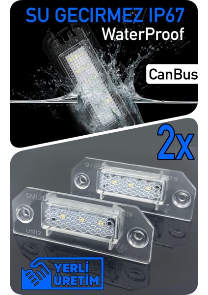 Ford Focus C-Max 2003-2010 Canbus LED Plaka Aydınlatma Ledi Lambası LED Edıtıon
