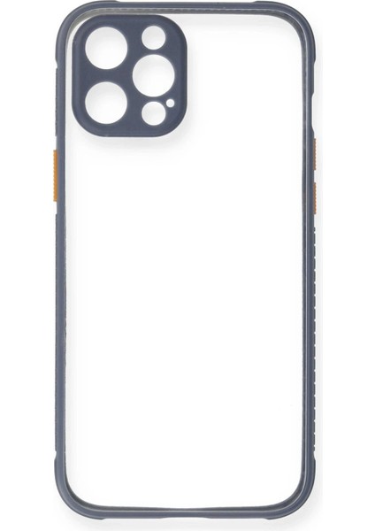 iPhone 12 Pro Kılıf Miami Şeffaf Silikon - Gri - KA3989-8913