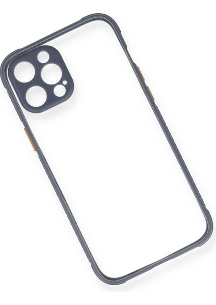 iPhone 12 Pro Kılıf Miami Şeffaf Silikon - Gri - KA3989-8913