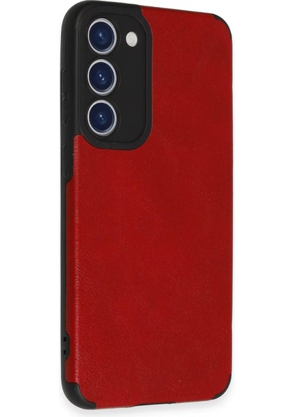 Samsung Galaxy S23 Kılıf Loop Deri Silikon - Kırmızı - KA3803-5039