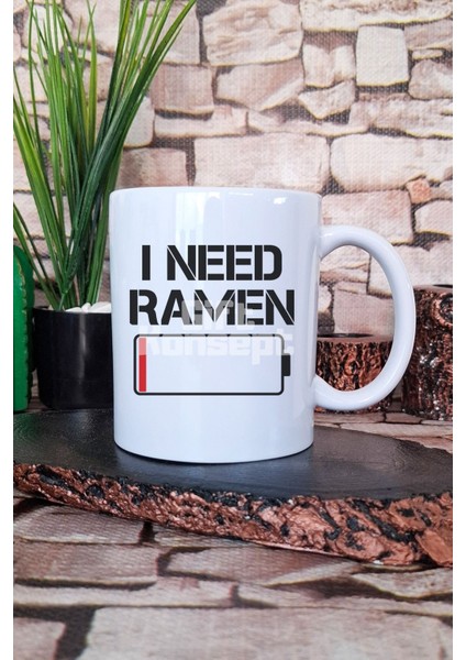 I Need Ramen Baskılı Japon Noodle Aşkı Anime Manga Hediyelik Baskılı Çay Kahve Sunum Kupa Bardak