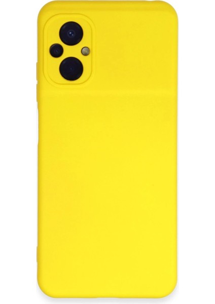 Xiaomi Poco M5 Kılıf Nano Içi Kadife Silikon - Sarı - KA9358-8825