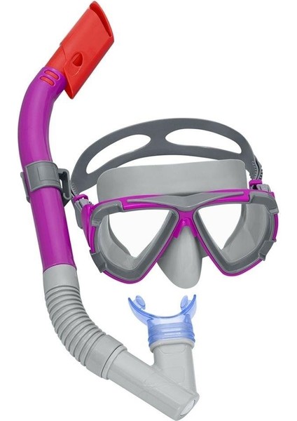 Bestway Maske ve Snorkel Slikon 24029 Pembe