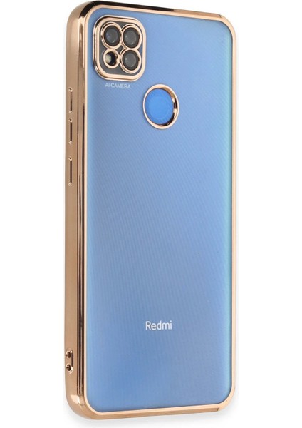 Xiaomi Redmi 9c Kılıf Lensli Silikon - Gold - KA3378-7899