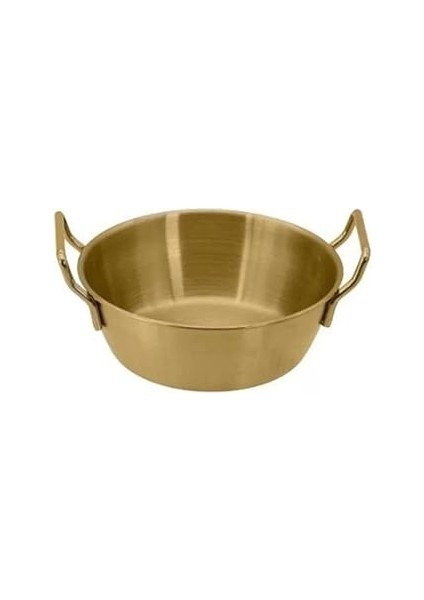Paslanmaz Çelik Gold Sahan Tava - Yumurta Tavası, Sos Tavası, Şık Tasarım, 12 cm Küçük Boy Mutfak T