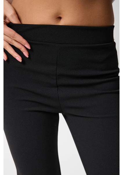 Kadın Likralı Beli Lastikli Ispanyol Paça Pantolon fırsatları