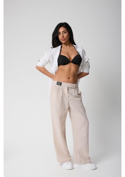 Kadın Yüksek Bel Cırtlı Beli Palazzo Pantolon modelleri