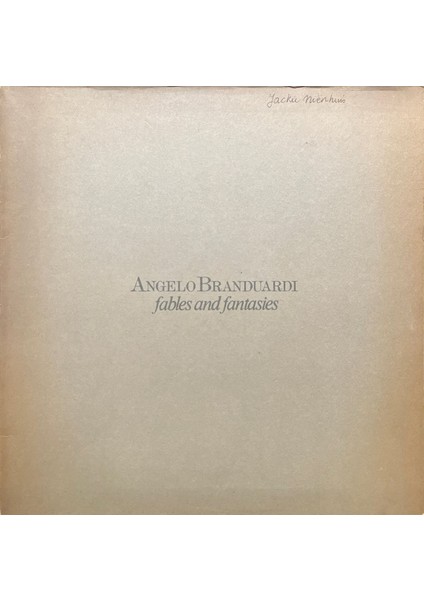 Angelo Branduardi Fables And Fantasies Lp Plak