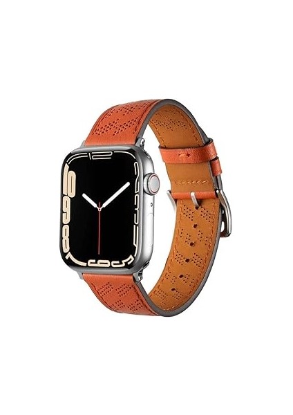 Zore ​​​apple Ile Uyumlu Watch 38MM/40MM Krd-76 Pu Deri Kordon Strap Kayış Turuncu