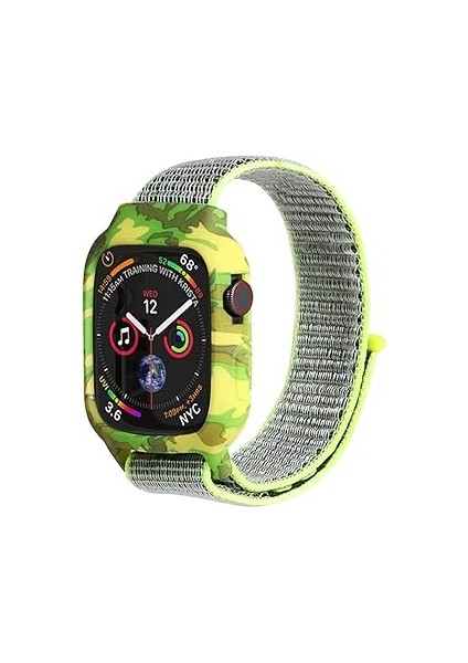 Microsonic Watch Series 4 40MM Kordon Camouflage Armor Pro Sarı