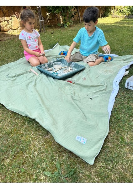 Müslin Sıvı Geçirmez Aktivite Örtüsü | 1.75 cm x 1.55 cm 🌈