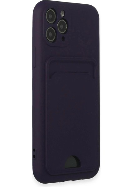 Newface iPhone 11 Pro Kılıf Kelvin Kartvizitli Silikon - Derin Mor fiyatları