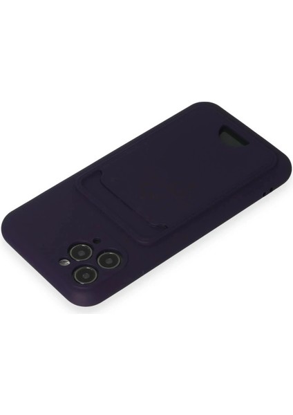 Newface iPhone 11 Pro Kılıf Kelvin Kartvizitli Silikon - Derin Mor modelleri