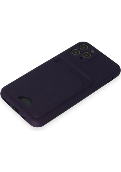 Newface iPhone 11 Pro Kılıf Kelvin Kartvizitli Silikon - Derin Mor fırsatları