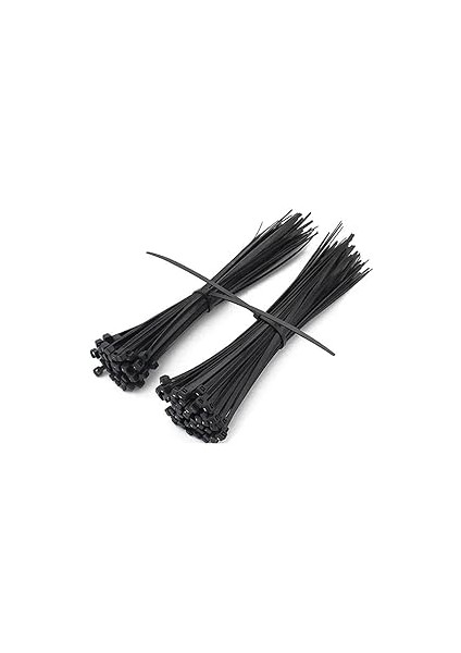 Zenith 4,8X250 Siyah Kablo Bağı & Plastik Kelepçe & Cırt Kelepçe 100 Adet (Paket)