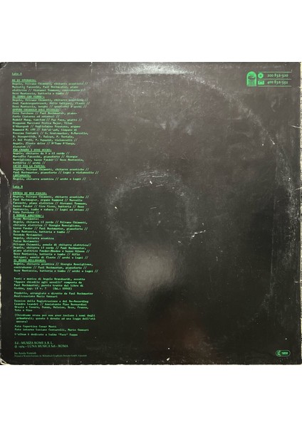Angelo Branduardi Italian Version Of 1st Lp Released 1974 Lp Plak